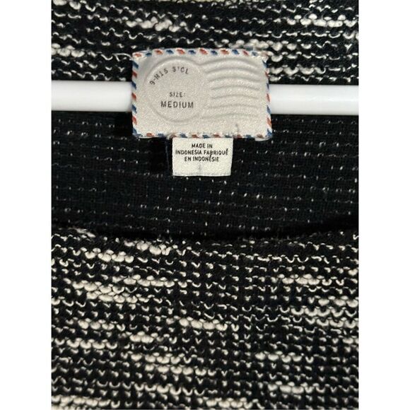 Women’s 9-HI5 StCL Anthropologie Textured Shift Dress Black Lace Sleeves Front P - Picture 5 of 6